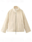 cheap Winter Coats-Women&#039;s Fleece Jacket Warm Breathable Patchwork Zipper Pocket Casual Plain Vacation Street Daily Wear Going out Zipper Regular Turndown Regular Fit Long Sleeve Outerwear Beige Coffee Fall Winter