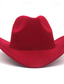 cheap Fedora Hat-Men&#039;s Kentucky Derby Hat Sun Hat Cowboy Hat Fedora Trilby Hat Black Red Woolen Vintage Style Fashion 18th Century State of Texas Daily Theme Party Solid / Plain Color Sunscreen Cosplay