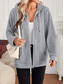 cheap Women&#039;s Hoodies &amp; Sweatshirts-Women&#039;s Casual Jacket Hoodied Jacket Outdoor Zipper Solid Color Windproof Fashion Regular Fit Outerwear Long Sleeve Fall Grey S