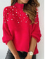 cheap Women&#039;s Blouses &amp; Shirts-Women&#039;s Blouse Pullover Fuzzy High Neck Long Sleeve Comfort Fit Plush Warm Casual Fall Winter