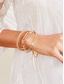 abordables Accessoires pour femmes-ensemble de bracelets tendance dorés pour femmes – chaîne épaisse, chaîne serpent élégante et bracelet texturé pour un look superposé élégant