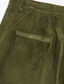ieftine Lejer-Bărbați Costume Pantaloni Pantaloni casual Pantaloni de catifea Buzunar frontal Picior drept Simplu Confort Afaceri Zilnic Concediu Modă Șic &amp; Modern Verde Militar Roșu Vin