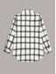 cheap Shirt Jackets-Women&#039;s Casual Jacket Outdoor Street Daily Wear Fall Winter Regular Coat Regular Fit Thermal Warm Breathable Stylish Casual Jacket Long Sleeve Stripes and Plaid with Pockets Print White