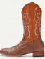 cheap Men&#039;s Boots-Men&#039;s Snakeskin Western Cowboy Boots with Embroidered Shaft - Exotic Faux Leather Design for Country Events &amp; Casual Wear