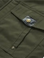 tanie Kurtki cargo-Męskie Kurtka polarowa Kurtka cargo Codzienny Urlop Keep Warm Kieszeń Polar Jesień i zima Równina Moda Moda miejska Kołnierz stawiany Regularny Czarny Khaki Zieleń wojskowa Kurtki