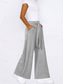 voordelige Broek-Dames Breed Been Chinese Modieus Volledige lengte Hoge taille Effen Zak Elastische tailleband Comfortabel Zacht Micro-elastisch Buiten Straat Khaki Leger Groen Grijs Herfst Ruim Passend