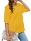 cheap Plain Tops-Women&#039;s Shirt Solid Color Floral Casual Boho 3/4 Length Sleeve Elbow Sleeve Crew Neck Regular Tops Vacation Party Daily Embroidered White Yellow Khaki Autumn / Fall Spring &amp; Summer