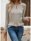 voordelige Vrouwen Werk Tops-Dames T-shirt Effen Modieus Modern Casual Lange mouw Strakke ronde hals Normale tops Dagelijks Weekend Blozend Roze Groen Khaki Herfst Winter