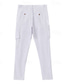 economico Pantaloni cargo-Per uomo Pantaloni cargo Pantaloni Chino Pantaloni estivi Pantaloni casual Cerniera Liscio Comfort Traspirante Lunghezza intera Informale Giornaliero Per eventi Di tendenza Essenziale Nero Bianco