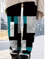 abordables Art &amp; Design Impression-Leggings Pantalons Femme Mode Streetwear Plein Longueur Taille Haute Imprimé Tartan Thermique Chaud Respirant Doux Micro-élastique Extérieur Quotidien Bleu Automne Hiver Regular Fit
