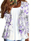 cheap Women&#039;s Graphic Tops-Women&#039;s Plus Size Blouse Long Sleeve Regular Tops Crew Neck Pink Blue Purple Fall &amp; Winter