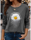 cheap Women&#039;s T-shirts-Women&#039;s T shirt Daily Casual Long Sleeve Gray Spring Fall