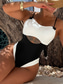economico Costumi interi-Per donna Costumi da bagno Un pezzo Monokini Costume da bagno Schiena scoperta Fasciante in vita Vita alta Taglia piccola Festività Abbigliamento mare Tinta unica Rotonda Senza maniche Costumi da