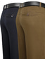cheap Slim-Men&#039;s Dress Pants Trousers Chinos Buttons Pocket Plain Comfort Formal Party Work Fashion Classic Style Black Army Green Micro-elastic