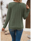 voordelige Vrouwen Werk Tops-Dames T-shirt Effen Modieus Modern Casual Lange mouw Strakke ronde hals Normale tops Dagelijks Weekend Blozend Roze Groen Khaki Herfst Winter