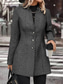 cheap Women&#039;s Blazer&amp;Suits-Women&#039;s Blazer Formal Work Fall Winter Regular Coat Regular Fit Thermal Warm Breathable Stylish Casual Jacket Long Sleeve Plain with Pockets Dark Grey Khaki Light Grey