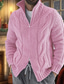 ieftine pulover cardigan pentru bărbați-Bărbați Pulovere de Crăciun Pulover de sărbătoare Pulover Cardigan Pulover cu fermoar Pulover decupat Cablu Tricotat Topuri obișnuite Tricotat Epocă Simplu Guler de stand Încălziri Contemporan modern