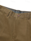 cheap Slim-Men&#039;s Dress Pants Trousers Chinos Buttons Pocket Plain Comfort Formal Party Work Fashion Classic Style Black Army Green Micro-elastic