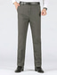 cheap Slim-Men&#039;s Dress Pants Trousers Chinos Buttons Pocket Plain Comfort Formal Party Work Fashion Classic Style Black Army Green Micro-elastic