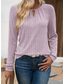 voordelige Vrouwen Werk Tops-Dames T-shirt Effen Modieus Modern Casual Lange mouw Strakke ronde hals Normale tops Dagelijks Weekend Blozend Roze Groen Khaki Herfst Winter