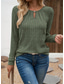 voordelige Vrouwen Werk Tops-Dames T-shirt Effen Modieus Modern Casual Lange mouw Strakke ronde hals Normale tops Dagelijks Weekend Blozend Roze Groen Khaki Herfst Winter