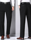 cheap Slim-Men&#039;s Dress Pants Trousers Chinos Buttons Pocket Plain Comfort Formal Party Work Fashion Classic Style Black Army Green Micro-elastic