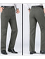 cheap Slim-Men&#039;s Dress Pants Trousers Chinos Buttons Pocket Plain Comfort Formal Party Work Fashion Classic Style Black Army Green Micro-elastic