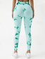 abordables Leggings y mallas de yoga-Mujer Pantalones de yoga Mallas Leggings de Yoga Cortado Alta cintura Pilates Entrenamiento de gimnasio Rutina de ejercicio Mallas Leggings Tie-dye Azul Azul cielo Morado Otoño Deportes Ropa de