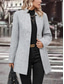 cheap Women&#039;s Blazer&amp;Suits-Women&#039;s Blazer Formal Work Fall Winter Regular Coat Regular Fit Thermal Warm Breathable Stylish Casual Jacket Long Sleeve Plain with Pockets Dark Grey Khaki Light Grey