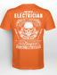 cheap Men&#039;s 3D T-shirts-Men&#039;s Electrician T shirt Short Sleeve T shirt 3D Print Crew Neck Shirt Fashion Athleisure Street Sports Outdoor Daily Yellow Orange Summer Spring Clothing Apparel S M L XL XXL XXXL