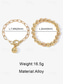 billiga Kvinnors halsband-snyggt halsband och armband med kulpärlor i silver – tjock kedjedesign i lager med spänne för en modern chic look
