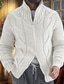 ieftine pulover cardigan pentru bărbați-Bărbați Pulovere de Crăciun Pulover de sărbătoare Pulover Cardigan Pulover cu fermoar Pulover decupat Cablu Tricotat Topuri obișnuite Tricotat Epocă Simplu Guler de stand Încălziri Contemporan modern