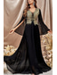 cheap Evening Dresses-A-Line Evening Gown Elegant Dress Wedding Christmas Sweep / Brush Train Long Sleeve V Neck Chiffon with Glitter 2024