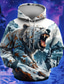 cheap Graphic Hoodies-Men&#039;s Bear Hoodies Sweatshirt Outerwear Hooded Sweatshirt Crew Neck Fashion 3D Print Party Holiday Streetwear White Drawstring Fall Winter Designer