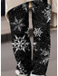 cheap Leggings-Women&#039;s Leggings Snowflake Full Length Black Fall