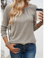 voordelige Vrouwen Werk Tops-Dames T-shirt Effen Modieus Modern Casual Lange mouw Strakke ronde hals Normale tops Dagelijks Weekend Blozend Roze Groen Khaki Herfst Winter