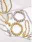 billiga Kvinnors halsband-snyggt halsband och armband med kulpärlor i silver – tjock kedjedesign i lager med spänne för en modern chic look