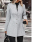 cheap Women&#039;s Blazer&amp;Suits-Women&#039;s Blazer Formal Work Fall Winter Regular Coat Regular Fit Thermal Warm Breathable Stylish Casual Jacket Long Sleeve Plain with Pockets Dark Grey Khaki Light Grey