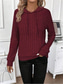billiga Texturerade Huvtröjor &amp; Sweatshirts-luvtröja dam fritidskläder vanlig street dailywear hoodie långärmad vin marinblå ljusgrå höst vinter