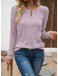 voordelige Vrouwen Werk Tops-Dames T-shirt Effen Modieus Modern Casual Lange mouw Strakke ronde hals Normale tops Dagelijks Weekend Blozend Roze Groen Khaki Herfst Winter