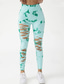 abordables Leggings y mallas de yoga-Mujer Pantalones de yoga Mallas Leggings de Yoga Cortado Alta cintura Pilates Entrenamiento de gimnasio Rutina de ejercicio Mallas Leggings Tie-dye Azul Azul cielo Morado Otoño Deportes Ropa de