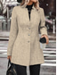 cheap Women&#039;s Blazer&amp;Suits-Women&#039;s Blazer Formal Work Fall Winter Regular Coat Regular Fit Thermal Warm Breathable Stylish Casual Jacket Long Sleeve Plain with Pockets Dark Grey Khaki Light Grey