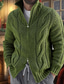 ieftine pulover cardigan pentru bărbați-Bărbați Pulovere de Crăciun Pulover de sărbătoare Pulover Cardigan Pulover cu fermoar Pulover decupat Cablu Tricotat Topuri obișnuite Tricotat Epocă Simplu Guler de stand Încălziri Contemporan modern