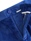 preiswerte Fackel-Herren Anzughosen Ausgestellte Hosen Glockenboden Hose Hosen Samthose Tasche Glatt Komfort Weich In voller Länge Party Outdoor Täglich Modisch Strassenmode Blau Grün Mikro-elastisch