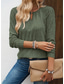 voordelige Vrouwen Werk Tops-Dames T-shirt Effen Modieus Modern Casual Lange mouw Strakke ronde hals Normale tops Dagelijks Weekend Blozend Roze Groen Khaki Herfst Winter