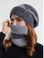cheap Women's Hats-Women's Cozy and Stylish Knitted Beanie and Scarf Set with Fleece Lining and Ear Flaps - Warm and Cozy for Winter