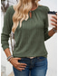 voordelige Vrouwen Werk Tops-Dames T-shirt Effen Modieus Modern Casual Lange mouw Strakke ronde hals Normale tops Dagelijks Weekend Blozend Roze Groen Khaki Herfst Winter