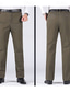 cheap Slim-Men&#039;s Dress Pants Trousers Chinos Buttons Pocket Plain Comfort Formal Party Work Fashion Classic Style Black Army Green Micro-elastic