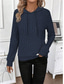 billiga Texturerade Huvtröjor &amp; Sweatshirts-luvtröja dam fritidskläder vanlig street dailywear hoodie långärmad vin marinblå ljusgrå höst vinter