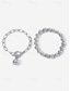 billiga Kvinnors halsband-snyggt halsband och armband med kulpärlor i silver – tjock kedjedesign i lager med spänne för en modern chic look